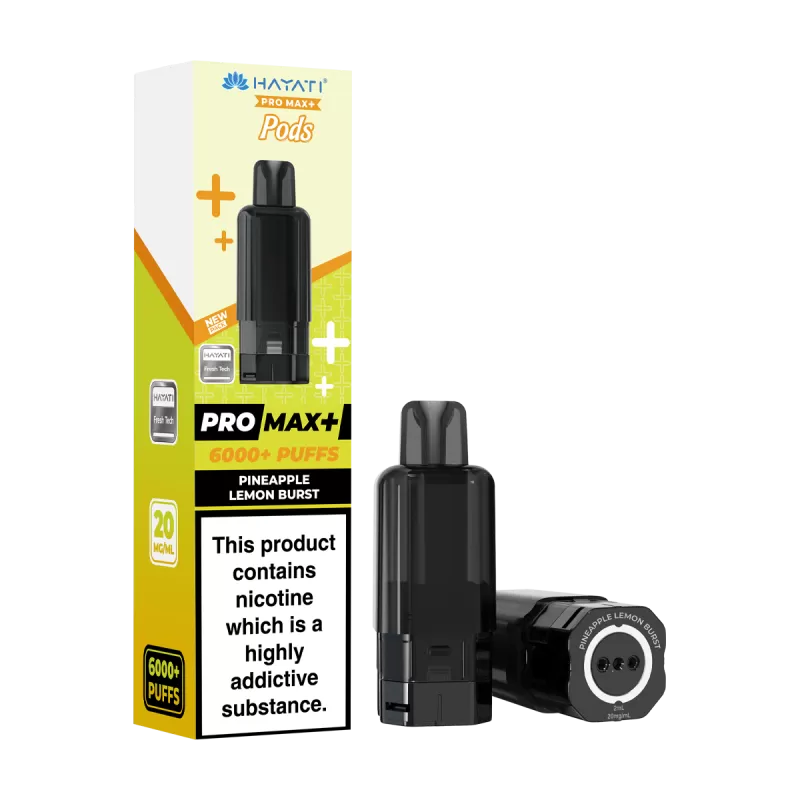 Pineapple Lemon Burst Hayati Pro Max+ Refill Pack - 20mg - Vape Product (3C8006)