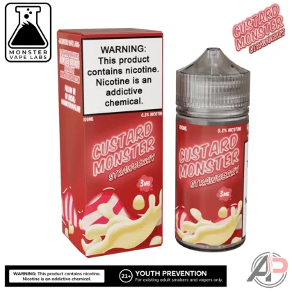 Strawberry E-Liquid By Custard Monster Vape Labs 100mL