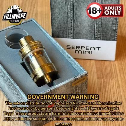 Wotofo Serpent Mini RTA 22mm Atomizer Legit - Black