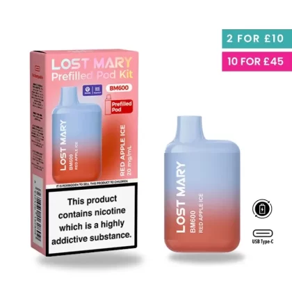 Red Apple Ice – Lost Mary BM600 Pre-Filled Pod Kit