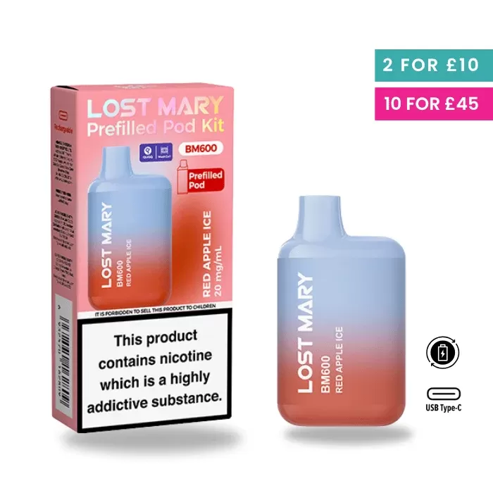 Red Apple Ice – Lost Mary BM600 Pre-Filled Pod Kit