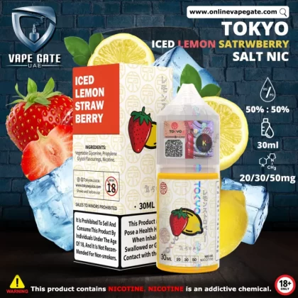 Tokyo Iced Strawberry Lemon Saltnic 30ml - 50 mg / 30 ml