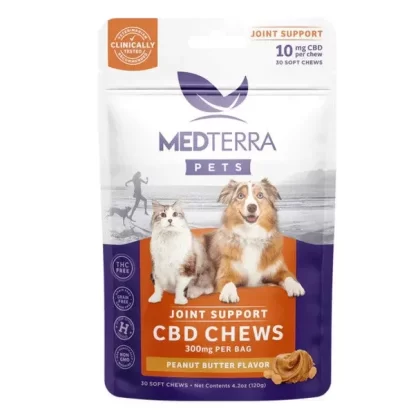 Medterra – CBD Pet Edible – Peanut Butter Joint Support Chews – 300mg