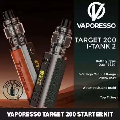 VAPORESSO Target 200 Starter Kit 200W in Dubai - Creamy Pink, Fiery Orange