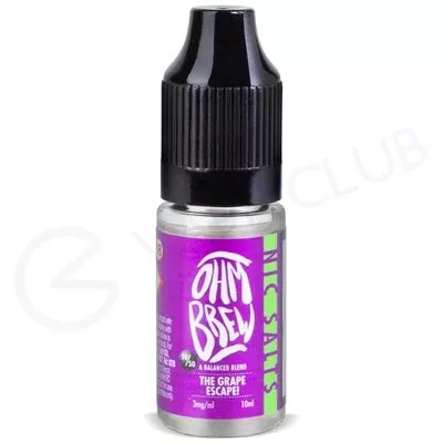 The Grape Escape E-Liquid by Ohm Brew 50/50 Nic Salts