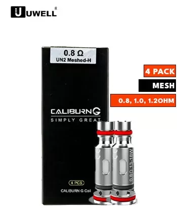 Uwell Caliburn G / G2 Replacement Coils - 0.80 Ohm, 1.2 Ohm