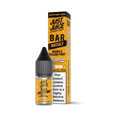 Mango Passion Fruit Nic Salt E-Liquid by Just Juice Bar Reborn - 20 mg - High Strength