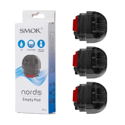 Smok Nord 5 Empty Pods 3pk - black empty pods