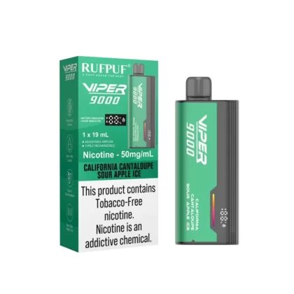 Rufpuf Viper Disposable – California Cantaloupe Sour Apple Ice 50mg (9000Puff) - Vapebazaar Pk