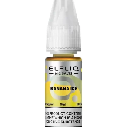 Elf Bar Elfliq Banana Ice Nic Salt Vape Juice - Strength 10mg