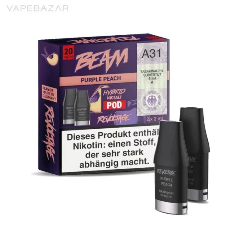Revoltage Beam – Purple Peach – Prefilled Liquid Pod – 2er Pack - Vapebazar - Image 3