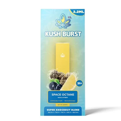 Super Knockout THC Vape Pen with Delta 9 + THC-P + THC-X + HHC- P + Delta 8 – Space Octane – Kush Burst