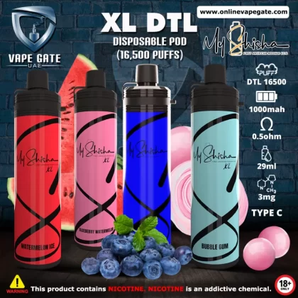 MY SHISHA XL DTL DISPOSABLE POD (16,500 PUFFS) - Love 66 / 3 mg