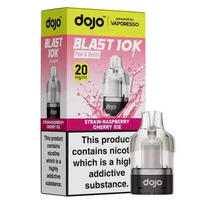 Dojo Blast 10K Strawberry Raspberry Cherry Ice Prefilled Pods - 20mg