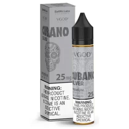 VGod Cubano Silver SaltNic – 30ml (25mg, 50mg) Nicotine Strengths - Vape Product, Vape Product