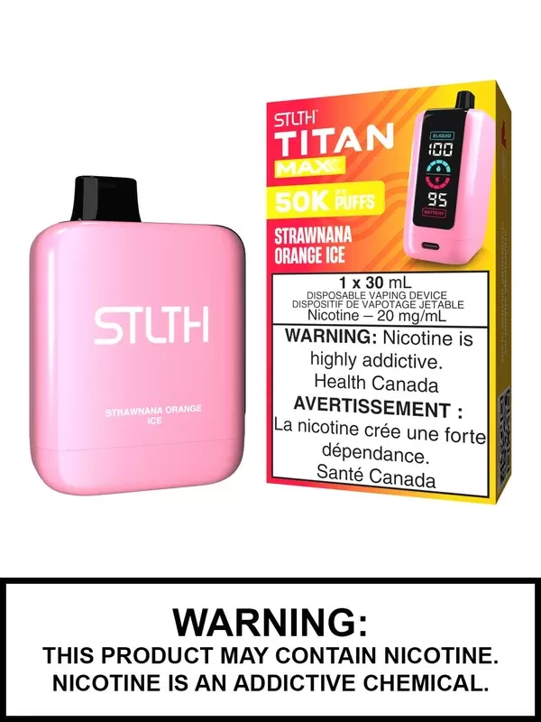 Strawnana Orange Ice STLTH Titan Max Disposable Vape