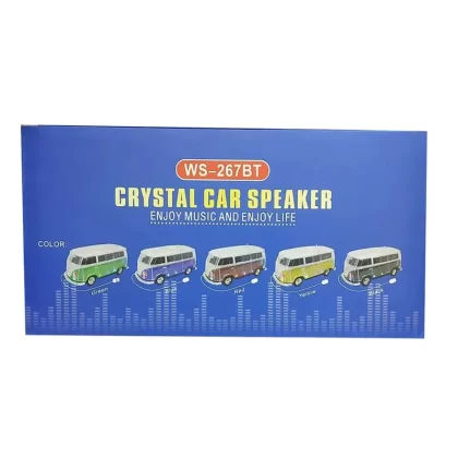 Crystal Shape Bus Bluetooth Speaker with Led Lights WS-267BT (Green)