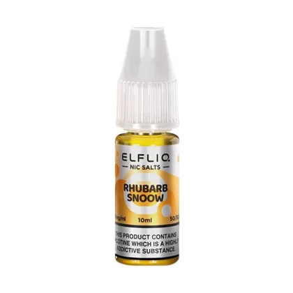 ELF BAR ELFLIQ RHUBARB SNOOW 10ML NIC SALT E-LIQUID - Strength#10MG>20MG