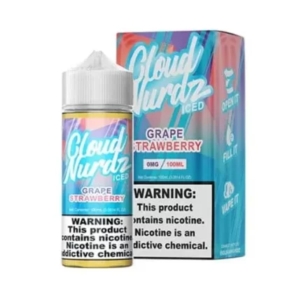 Grape Strawberry Iced by Cloud Nurdz 100ML - Vape Product, Vape Product (01A106)