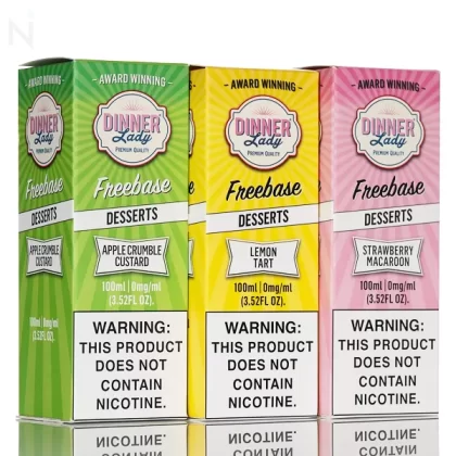 Dinner Lady E-Liquid - No Nicotine Vape Juice - 100ml - Apple Crumble Custard