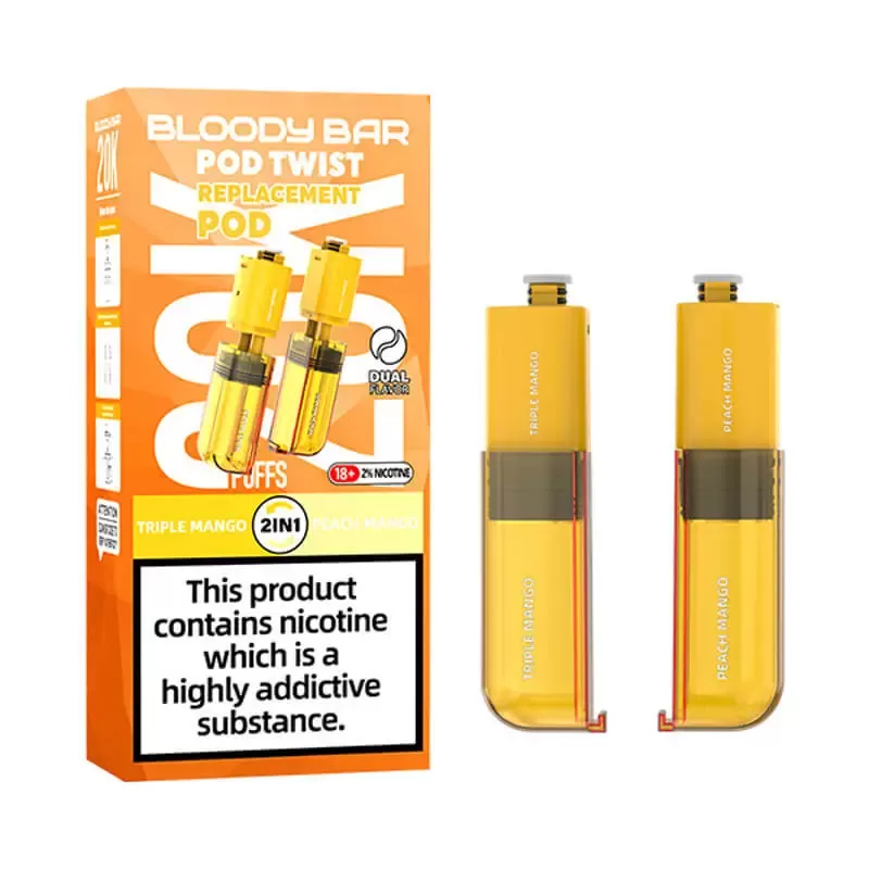 Bloody Bar Pod Twist 20K Triple Mango/ Peach Mango Prefilled Pod - Vapestreams Co