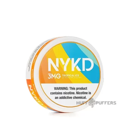NYKD Nicotine Pouches – Tropical Ice - Nicotine Strength#3mg>6mg>12mg