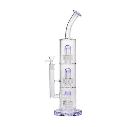 Human Grade | Trinity Pipe - Color#Lavender>Light Blue>Smoke