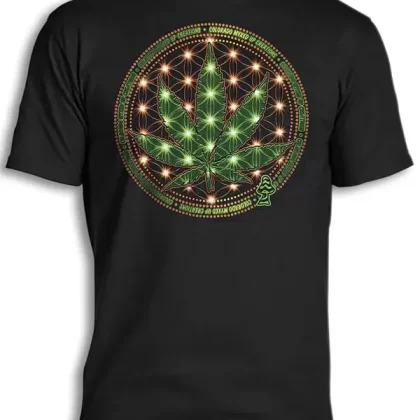 Sacred Geometry Pot Leaf Myxed Up T-Shirt