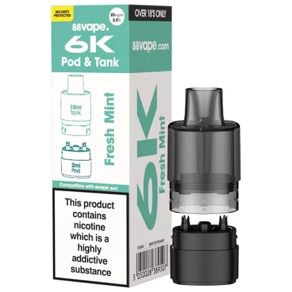 88Vape 6K Fresh Mint Refill Pack
