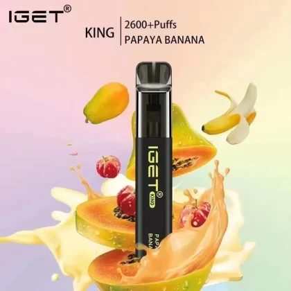 IGET King Vape – Papaya Banana (2600 Puffs)