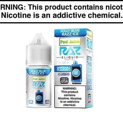 JOLLY BLUE RAZZ ICE BY POD JUICE SALTS X RAZ 30ML - Vapejuice