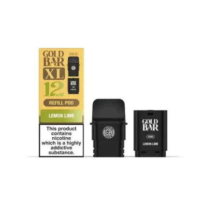 Gold Bar XL Prefilled Replacement Pod Lemon Lime - Nicotine Strength#20mg