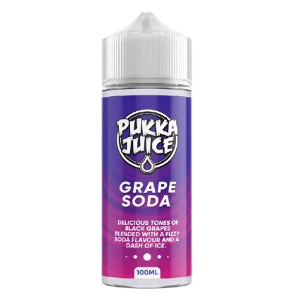 Pukka Juice 100ml E-liquid Shortfill Grape Soda - Nicotine Strength#0mg (D63781)