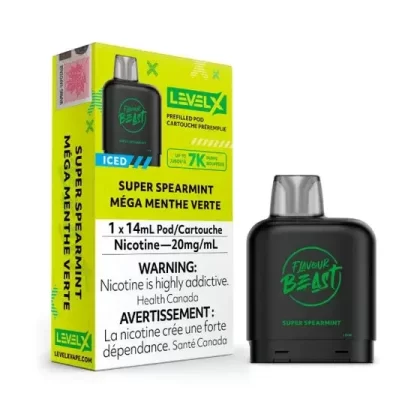 Level X Super Spearmint Iced Flavour Beast Pods - Ecigdepot