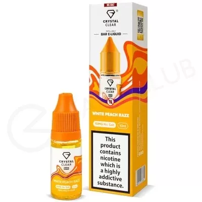 White Peach Razz Nic Salt E-Liquid by Crystal Clear - Ecigpremium