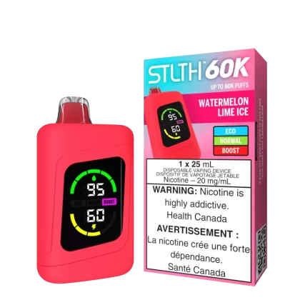 STLTH 60K - Watermelon Lime Ice - 20 mg/mL (wholeseller) - Excise ON, 20 mg/mL (wholeseller) - Excise AB