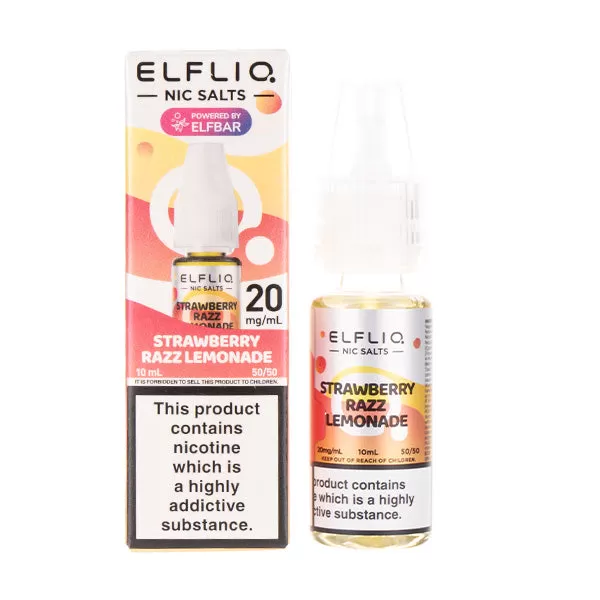 Strawberry Razz Lemonade Nic Salt E-Liquid by Elf Bar ELFLIQ - 10mg