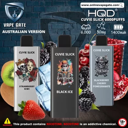 HQD Cuvie Slick Australian Version Disposables Vape (6,000 Puffs) - Tobacco / 30 mg