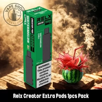 Relx Creator Extra Pods 1pcs Pack - Fresh Mint 15000 Puffs, Tangy Grape 20000 Puffs