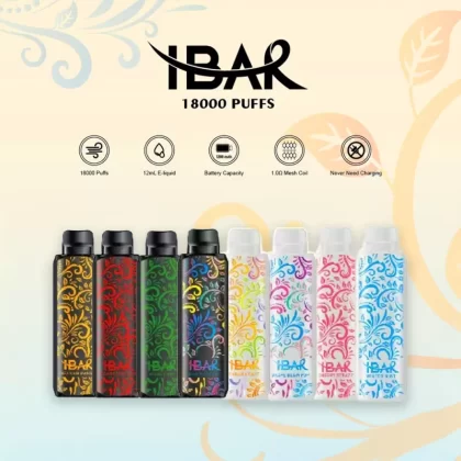 IBAR 18K Puff Disposable Device - 18000 Puffs - Strawberry Orange