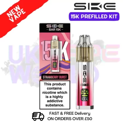 Strawberry Burst SKE 15K Puff Prefilled Pod Kit – £8.49