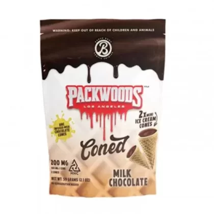 HHC Edible – Infused Waffle Cones – Milk Chocolate by Packwoods