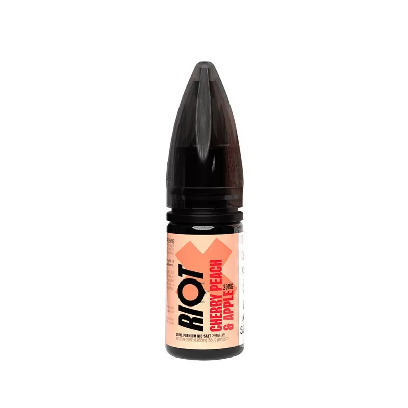 Riot X Nic Salts Cherry Peach & Apple 10ml E-Liquid - 10mg - Image 3