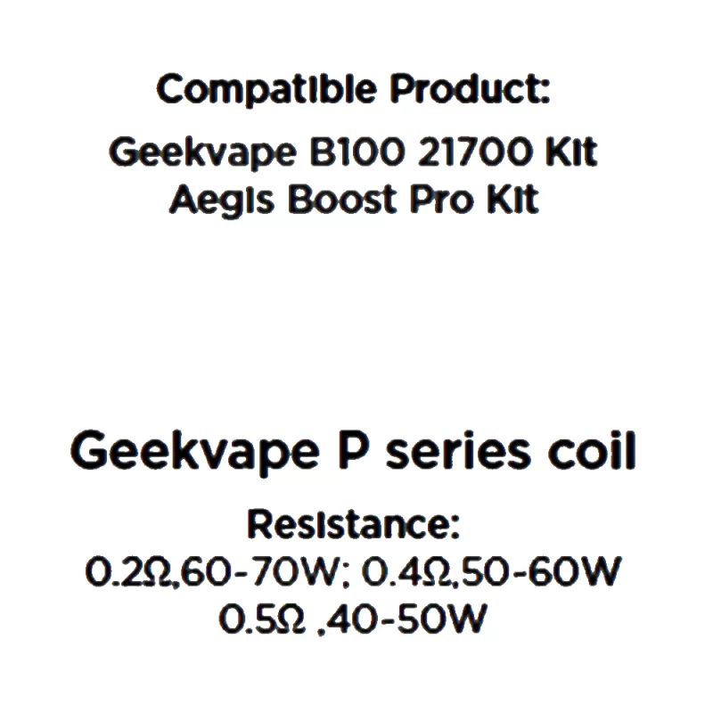 GEEKVAPE P SERIES REPLACEMENT COIL - P0.2Ω Mesh, P0.4Ω Mesh; Single, Pack of 5 - Image 2