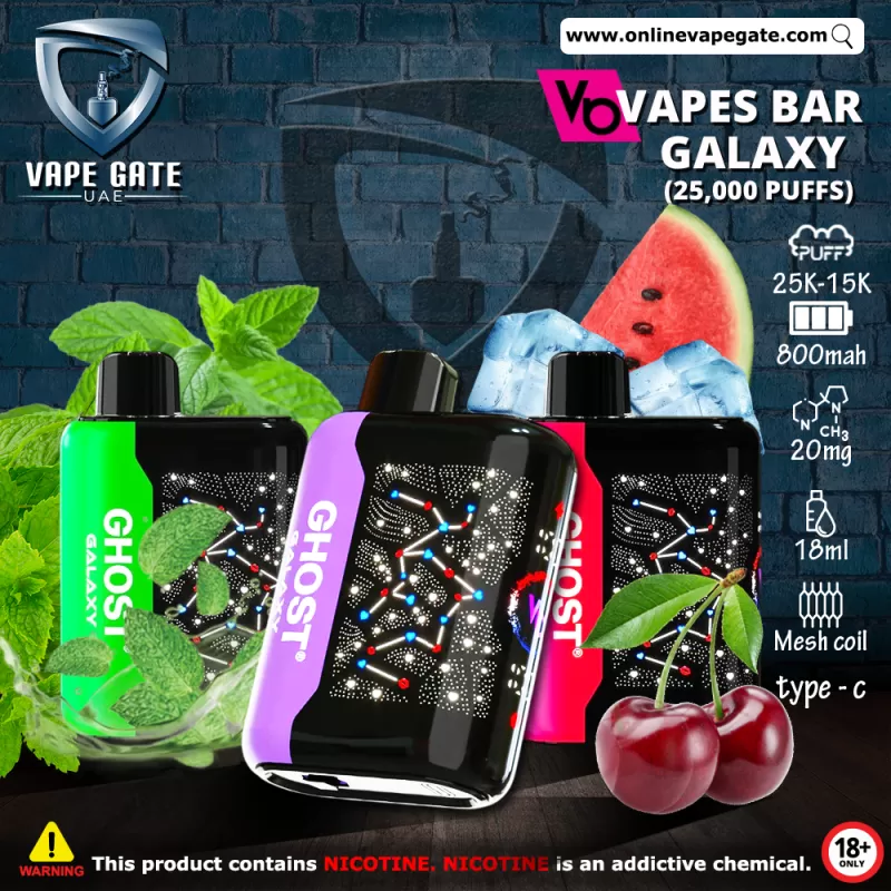 Vapes Bar - Galaxy Rechargeable Disposable Vape (25,000 Puffs) - Berry Burst / 20 mg