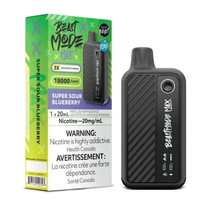 Flavour Beast Beast Mode Max 18K Disposable – 20ML – Super Sour Blueberry - Ecigdepot