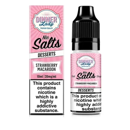 Strawberry Macaroon Nic Salt E-Liquid by Dinner Lady 10ml