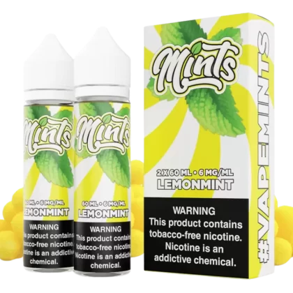 MINTS Lemonmint Eliquid by Mints Vape Co. (Freebase) – 120mL (2x60mL Bottles)