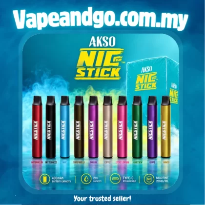 AKSO Nicstick 2ml Disposable - ANGGUR (GRAPE GUM), COFFEE (WHITE COFFEE) (45B8DD)