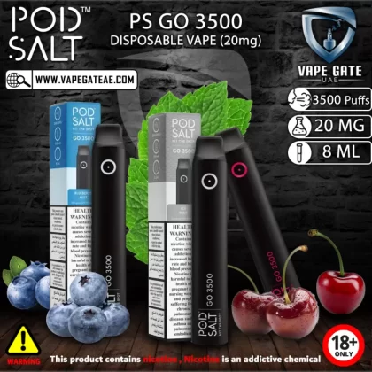 PS GO 3500 DISPOSABLE VAPE (20mg) - Blue Raspberry / 20 mg